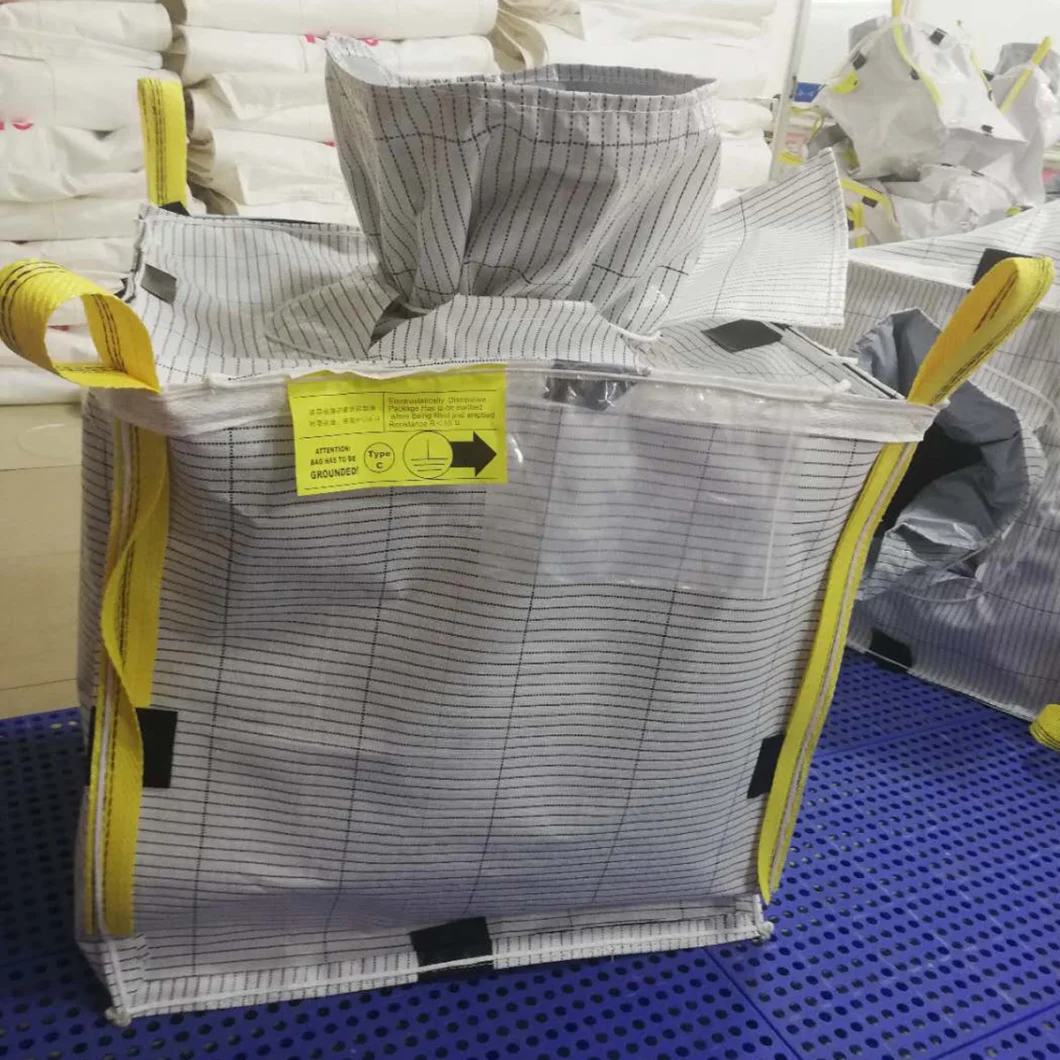1ton Super Sack Conductive Jumbo Tote Bag 1250kg FIBC Anti-Static PP Woven Bulk Bag 1.5ton Big Bag