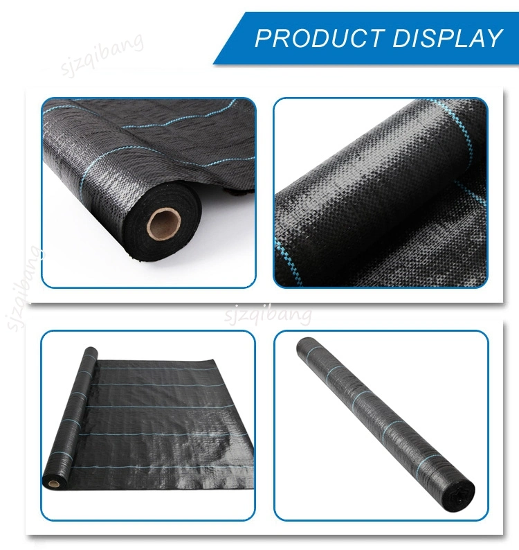 Agricultural Black PP Woven Geotextile 100GSM Anti Grass Lawn Greenhouse Landscaping Fabric Price for Weed Control