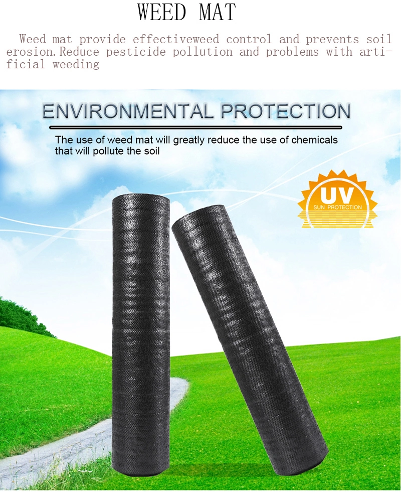 PP PE Weed Mat Woven Plastic Weed Control Block Fabric Cloth Weed Barrier Non Woven for Agricultural Ground Cover