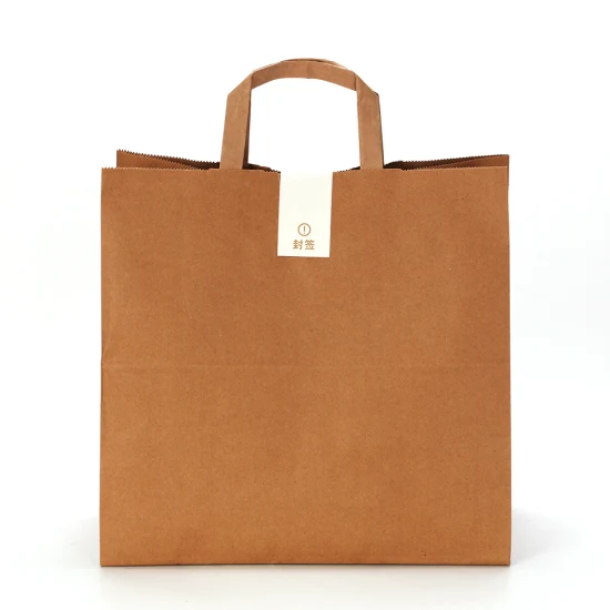 Китайская фабрика модной рекламной бумажной хозяйственной сумки, индивидуальная сумка из крафт-бумаги